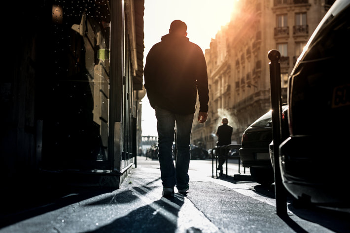 Man walking on a street.